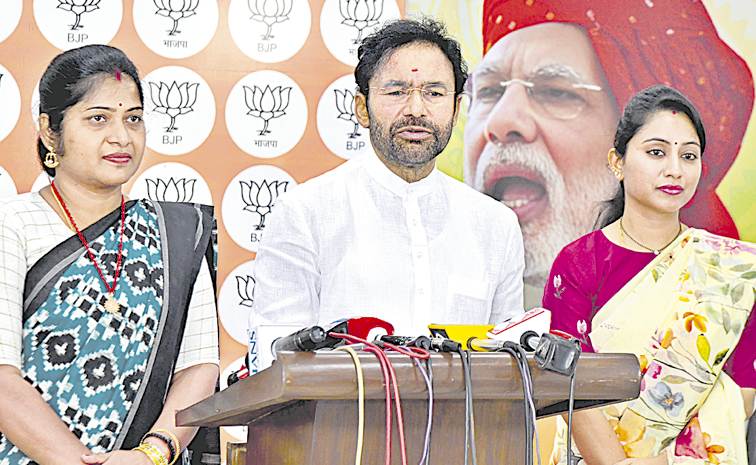 మాట్లాడుతున్న కేంద్రమంత్రి కిషన్&zwnj;రెడ్డి