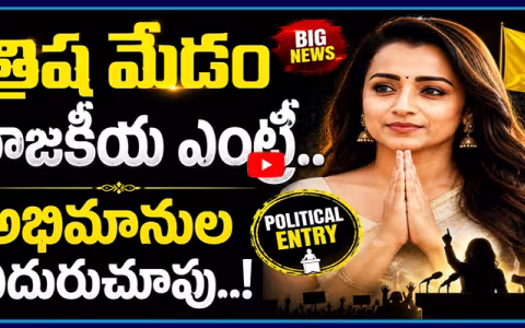 Trisha Political Entry Latest Update