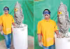 కళ్లకు గంతలు కట్టుకొని భవానీ మాత విగ్రహం తయారీ 