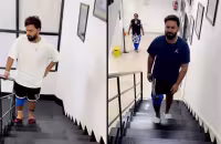 Rishabh Pant shares video of himself climbing up stairs at NCA - Sakshi