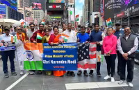 Indian Americans Organise Lavish Welcome For PM&nbsp;Modi In US - Sakshi
