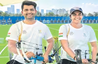 World University Games Archery Compound Mixed Team Bags Gold Aman Pragati - Sakshi