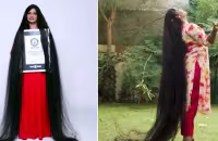 Indian Woman Achieves Guinness World Record For Longest Hair - Sakshi