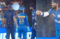 Hardik Pandya loses cool with umpire During SRH-MI Clash - Sakshi